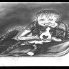 Best Friends in Charcoal 18 x 24