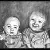 Buds in charcoal 18 x 24